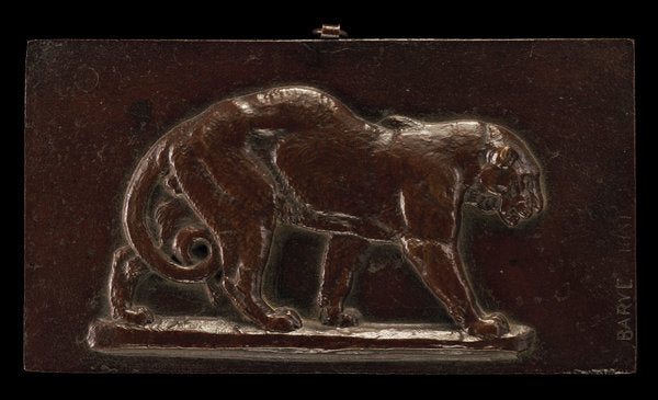 Walking Panther by Antoine-Louis Barye (French, 1795 - 1875), 16X12"(A3)Poster Print