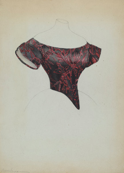 Evening Bodice by Bessie Forman (American, active c. 1935), 16X12"(A3)Poster Print