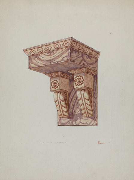 Bracket, for Wall (Ecclesiastical) by Hal Blakeley (American, active c. 1935), 16X12"(A3)Poster Print