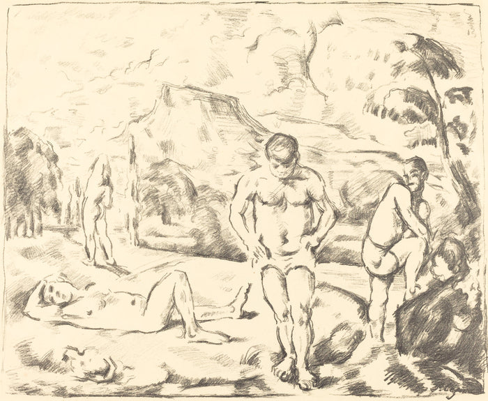 The Bathers (Large Plate) by Paul Cézanne (French, 1839 - 1906), 16X12