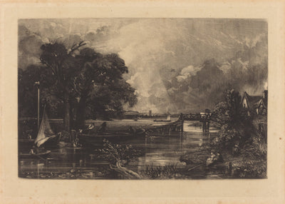 River Stour by David Lucas after John Constable (British, 1802 - 1881), 16X12"(A3)Poster Print