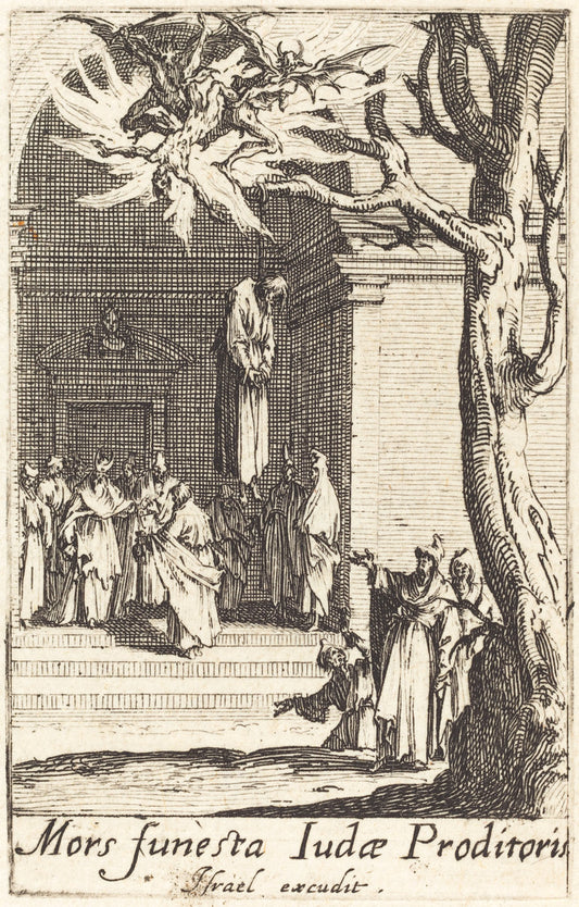 The Death of Judas by Jacques Callot (French, 1592 - 1635), 16X12"(A3)Poster Print