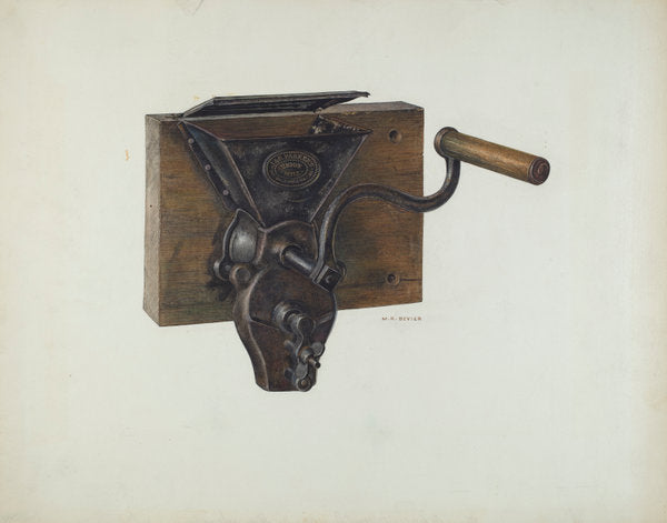 Coffee Mill by Milton Bevier (American, active c. 1935), 16X12"(A3)Poster Print