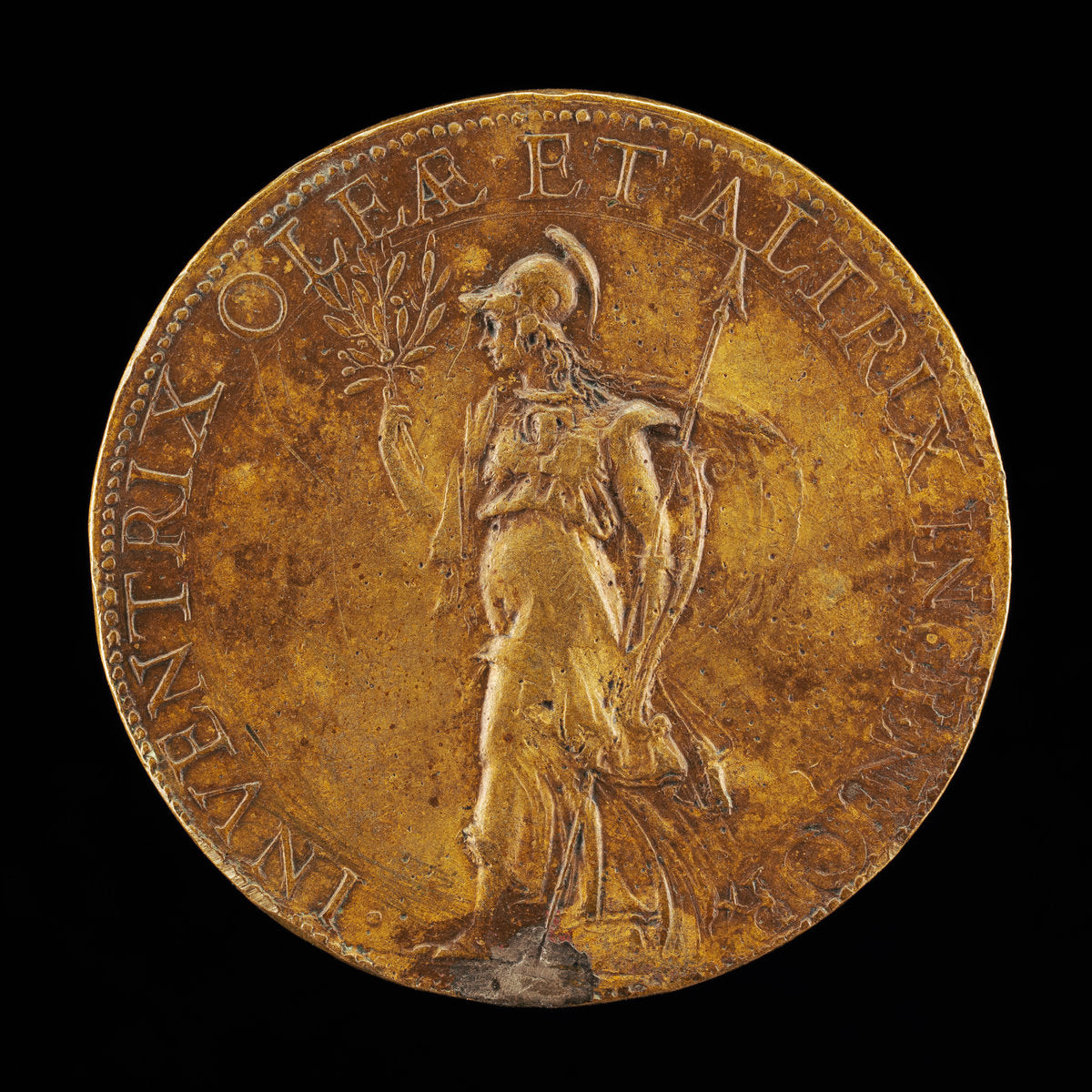 Minerva Holding an Olive Branch and a Spear [reverse] by Gaspare Romanelli (Florentine, active 1560/1609), 16X12"(A3)Poster Print