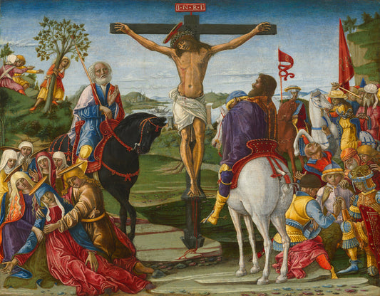The Crucifixion by Benvenuto di Giovanni (Sienese, 1436 - before 1517), 16X12"(A3)Poster Print