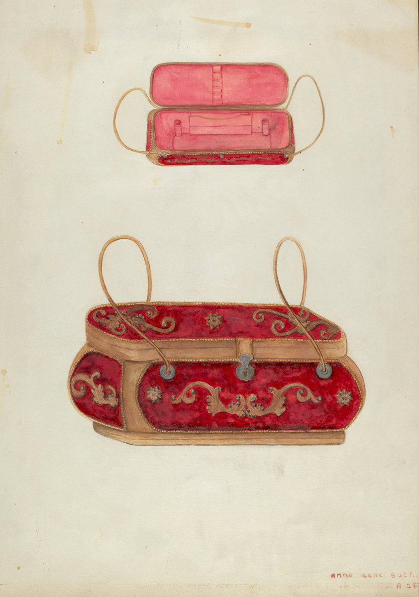 Reticule by Ann Gene Buckley (American, active c. 1935), 16X12"(A3)Poster Print