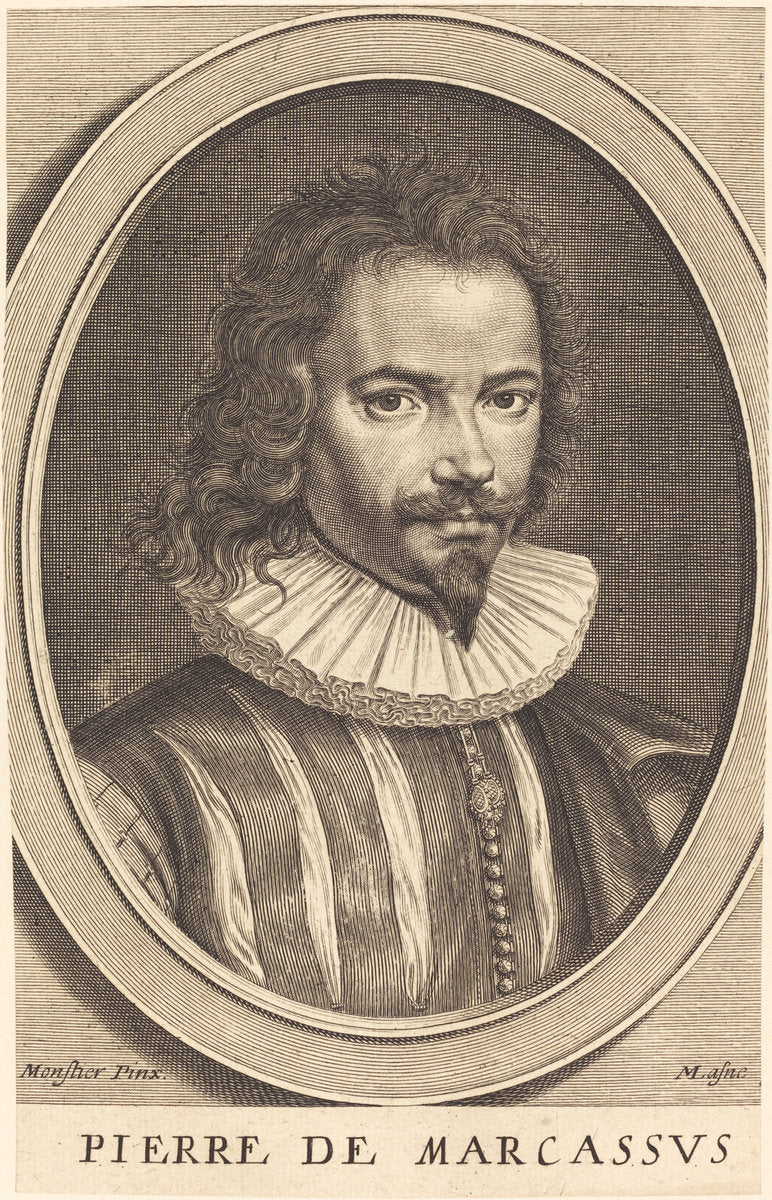 Pierre de Marcassus by Michel Lasne after Daniel Dumonstier (French, 1590 or before - 1667), 16X12"(A3)Poster Print