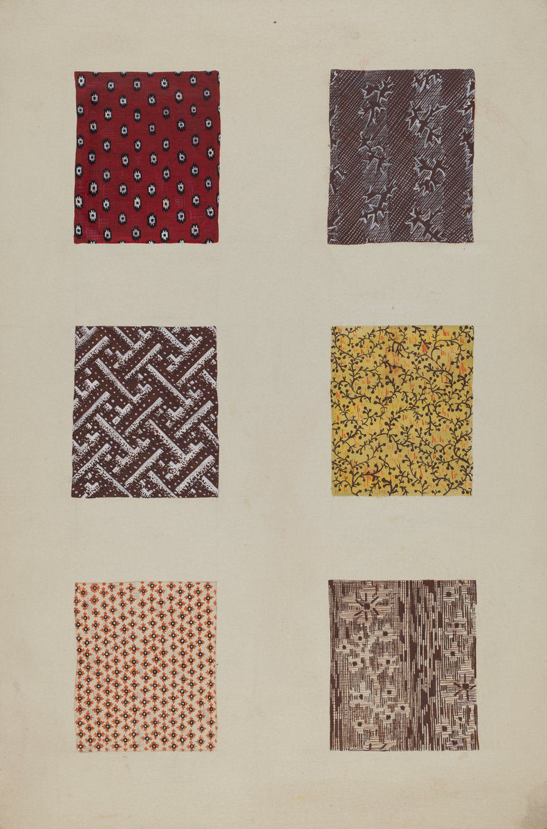 Quilt Patches by Katherine Hastings (American, active c. 1935), 16X12"(A3)Poster Print