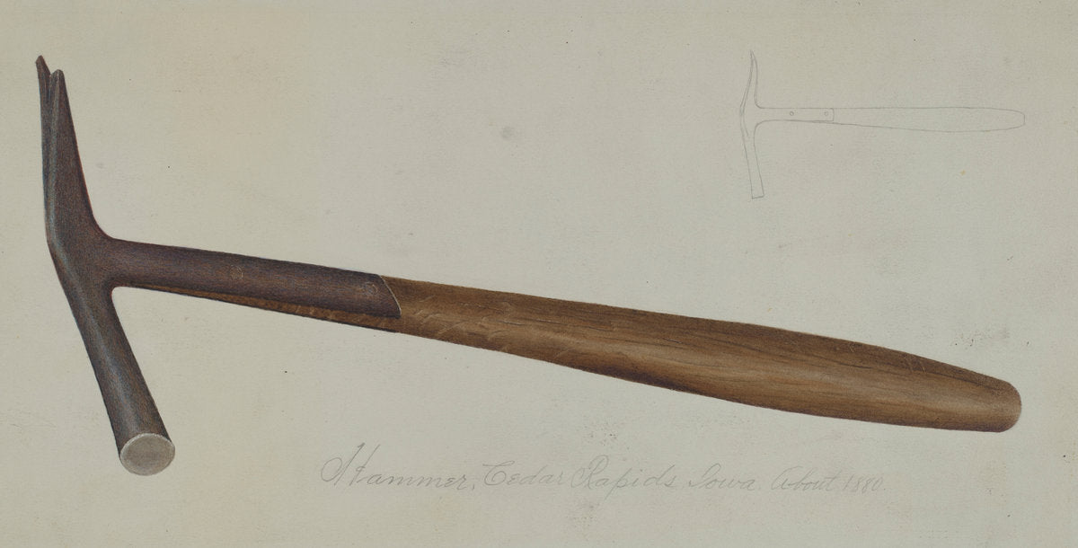 Wrought Iron Hammer by George C. Brown (American, active c. 1935), 16X12"(A3)Poster Print