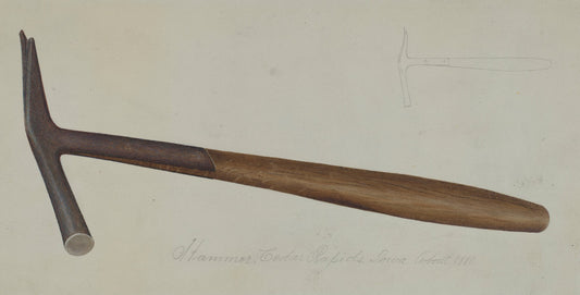 Wrought Iron Hammer by George C. Brown (American, active c. 1935), 16X12"(A3)Poster Print