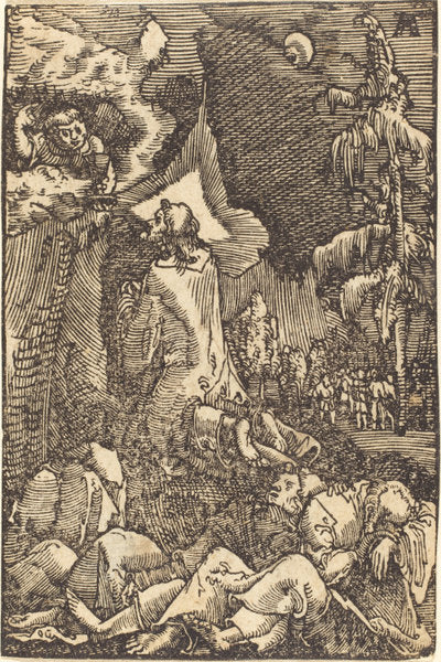 Christ on the Mount of Olives by Albrecht Altdorfer (German, 1480 or before - 1538), 16X12"(A3)Poster Print