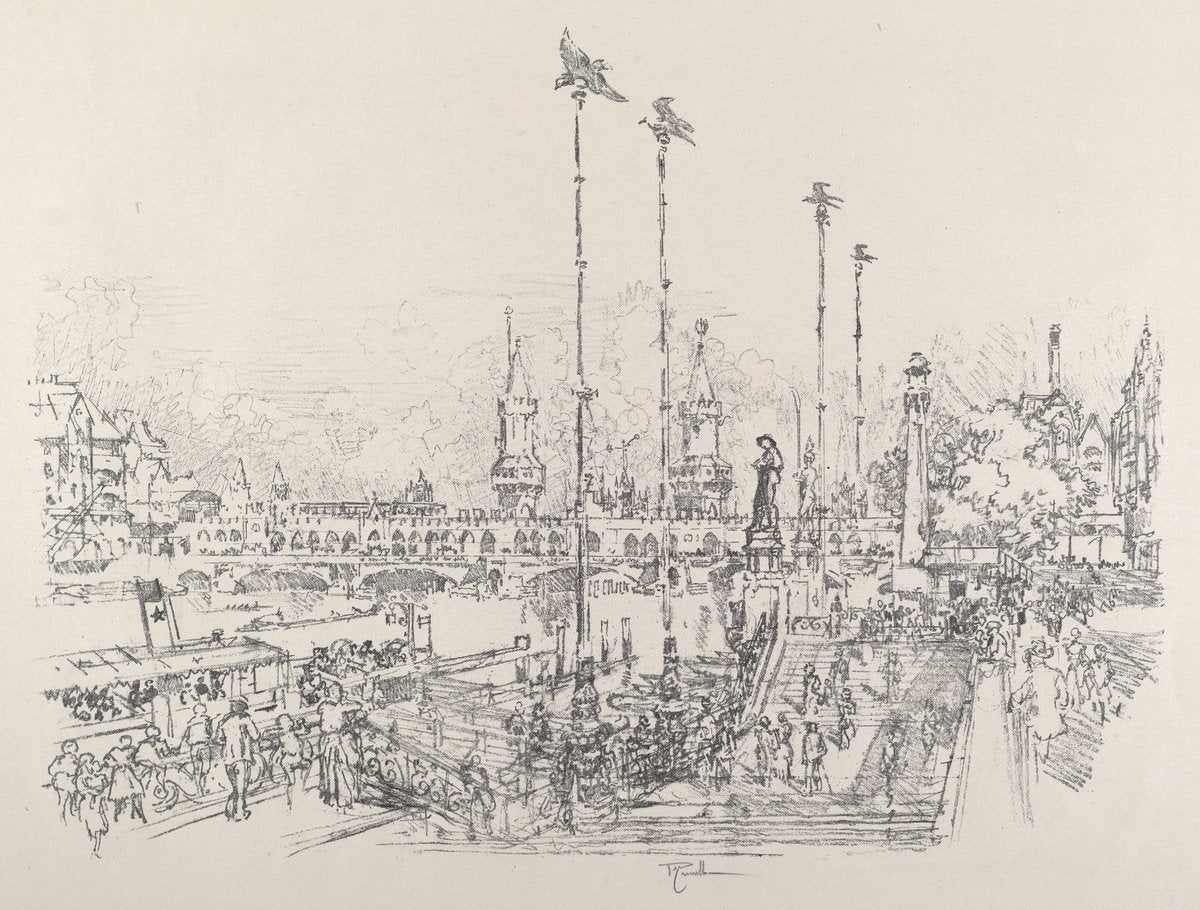 Oberbaum-Brucke, Berlin by Joseph Pennell (American, 1857 - 1926), 16X12"(A3)Poster Print