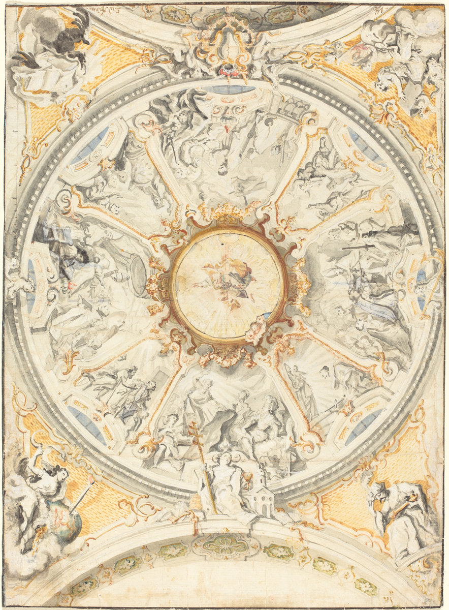 The Life of Ignatius Loyola by Egid Quirin Asam (German, 1692 - 1750), 16X12"(A3)Poster Print