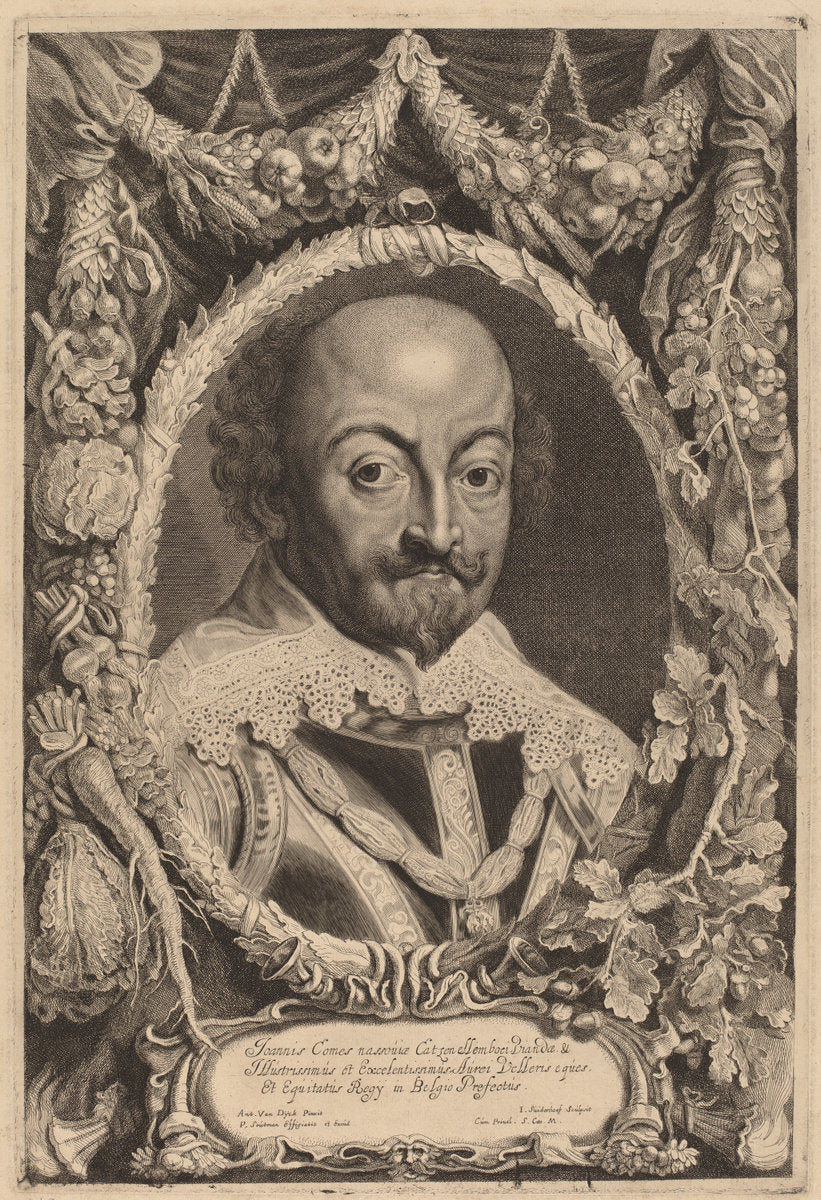 John, Count of Nassau by Jonas Suyderhoff and Attributed to Pieter Claesz Soutman after Sir Anthony van Dyck (Flemish, c. 1580 - 1657), 16X12"(A3)Poster Print