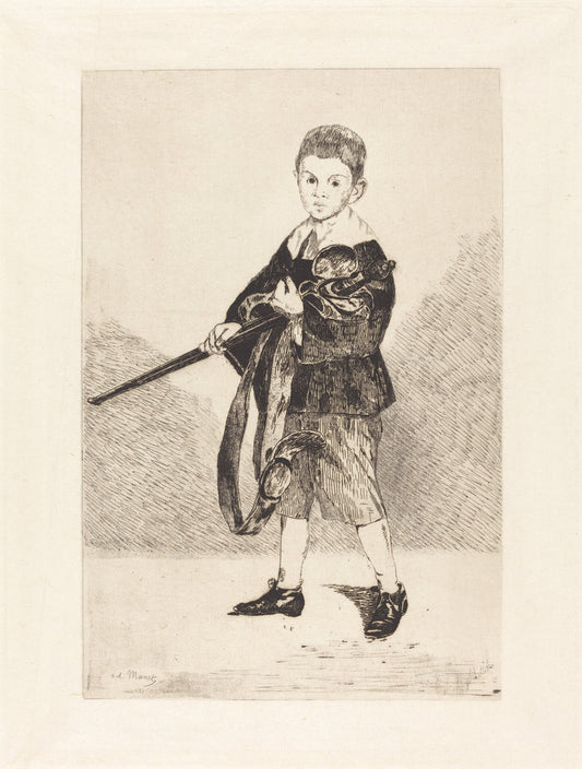 Child with Sword, Turned to the Left (L'Enfant à l'épée, tourné à gauche) by Edouard Manet (French, 1832 - 1883), 16X12"(A3)Poster Print