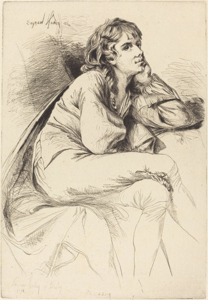 Thomas Haden of Derby by Francis Seymour Haden after Joseph Wright (British, 1818 - 1910), 16X12"(A3)Poster Print