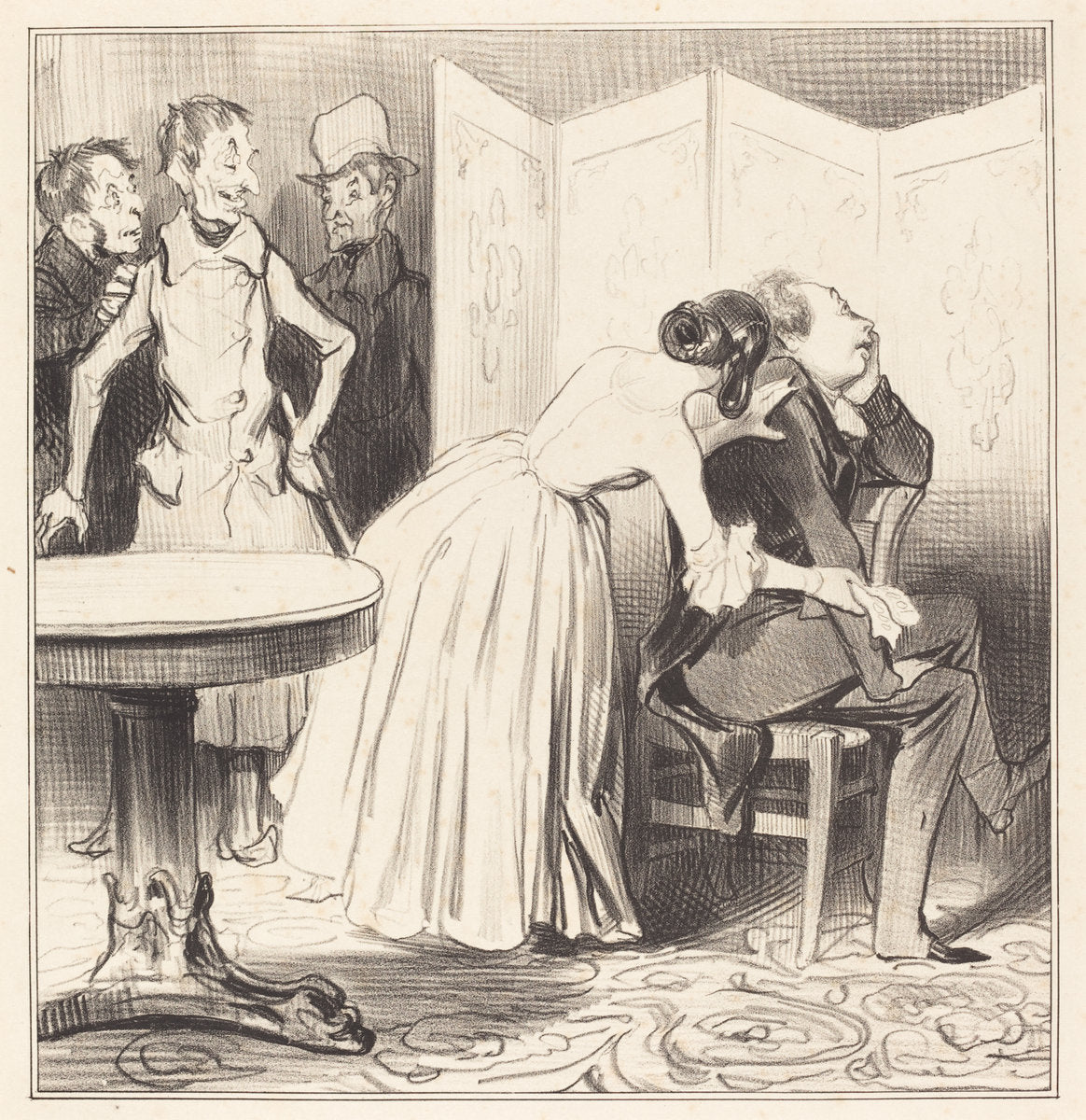 Le Chevalier des Adrets est l'amant... by Honoré Daumier (French, 1808 - 1879), 16X12"(A3)Poster Print