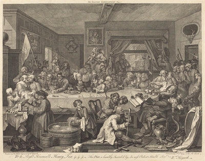 An Election Entertainment by William Hogarth (English, 1697 - 1764), 16X12"(A3)Poster Print