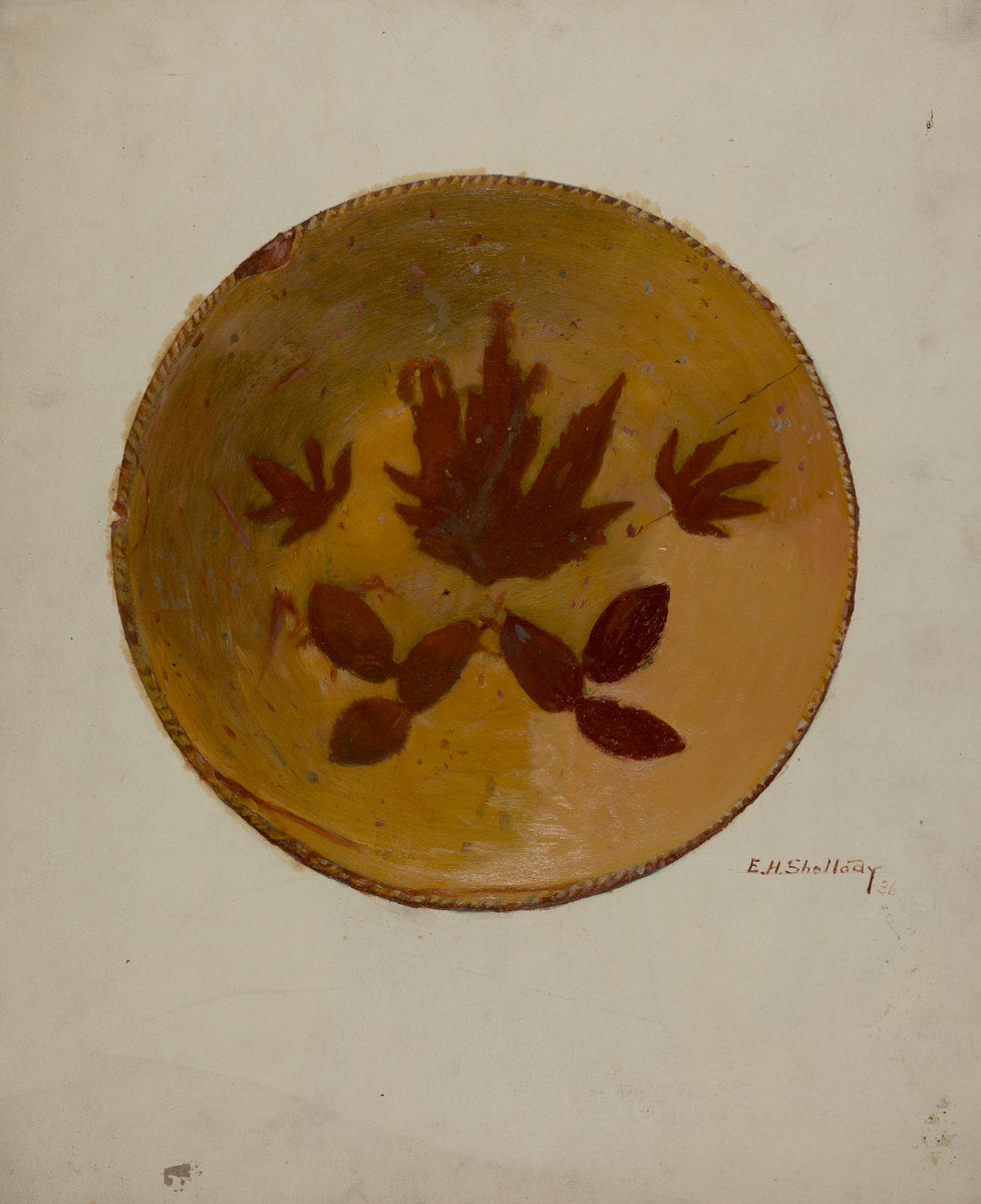 Pa. German Pie Dish by Eugene Shellady (American, active c. 1935), 16X12"(A3)Poster Print