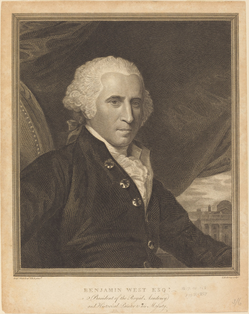 Benjamin West by Thomas Holloway (British, 1748 - 1827), 16X12"(A3)Poster Print