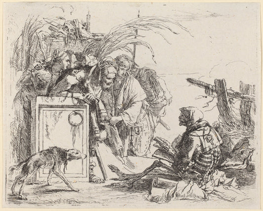 Death Giving Audience by Giovanni Battista Tiepolo (Italian, 1696 - 1770), 16X12"(A3)Poster Print