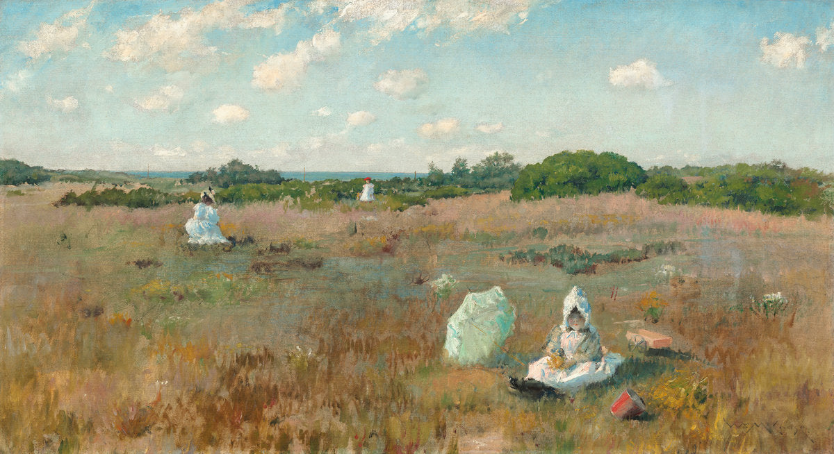Gathering Autumn Flowers by William Merritt Chase (American, 1849 - 1916), 16X12"(A3)Poster Print