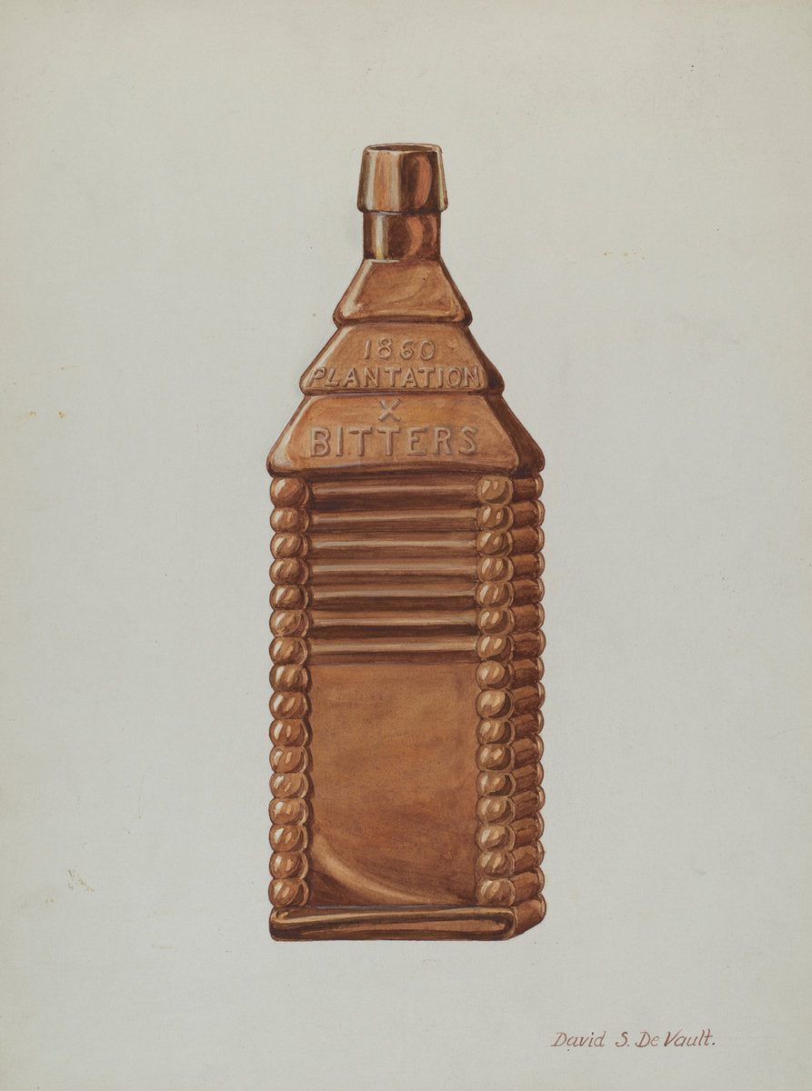 Log Cabin Flask by David S. De Vault (American, active c. 1935), 16X12"(A3)Poster Print
