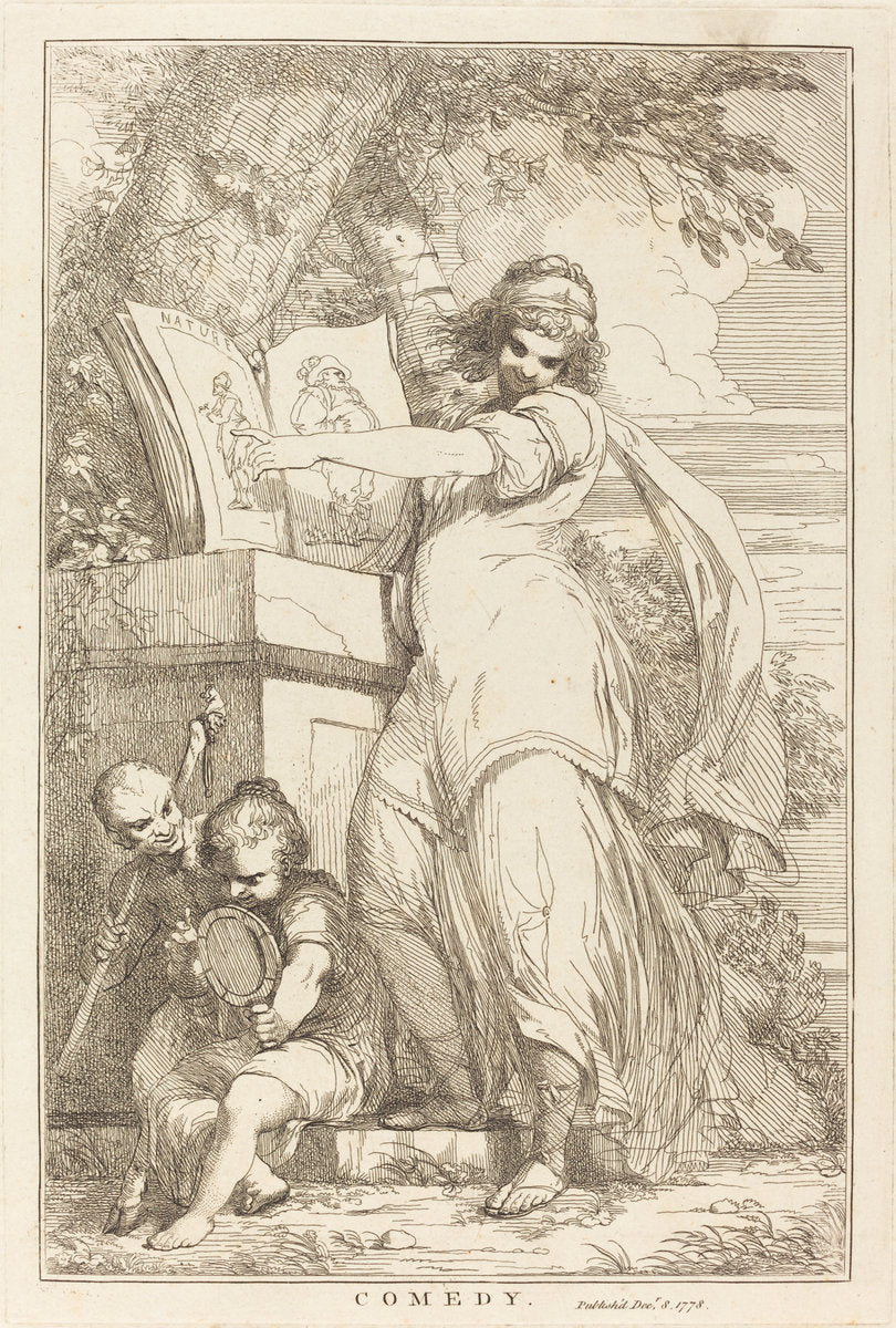 Comedy by John Hamilton Mortimer (British, 1740 - 1779), 16X12"(A3)Poster Print