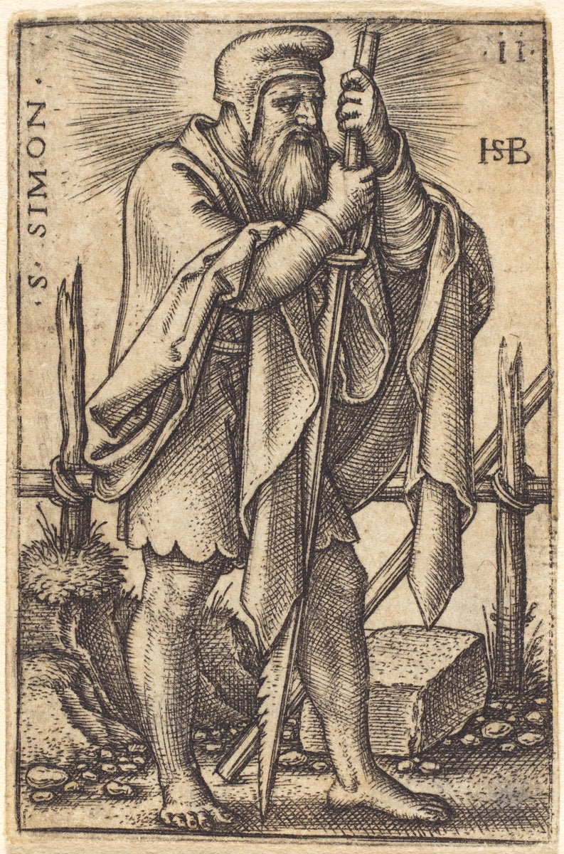 Simon by Sebald Beham (German, 1500 - 1550), 16X12"(A3)Poster Print