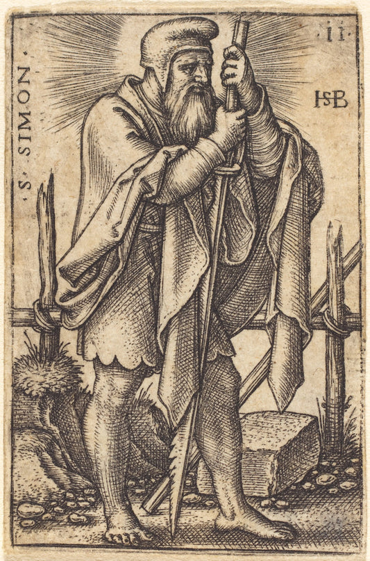 Simon by Sebald Beham (German, 1500 - 1550), 16X12"(A3)Poster Print