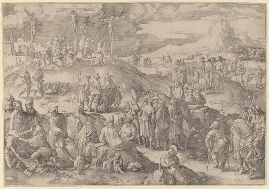 Golgotha by Lucas van Leyden (Netherlandish, 1489/1494 - 1533), 16X12"(A3)Poster Print