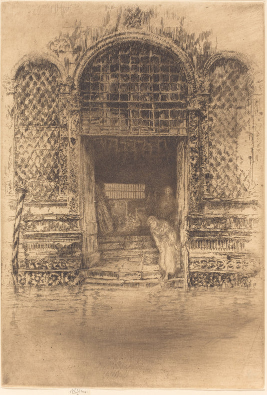 The Doorway by James McNeill Whistler (American, 1834 - 1903), 16X12"(A3)Poster Print