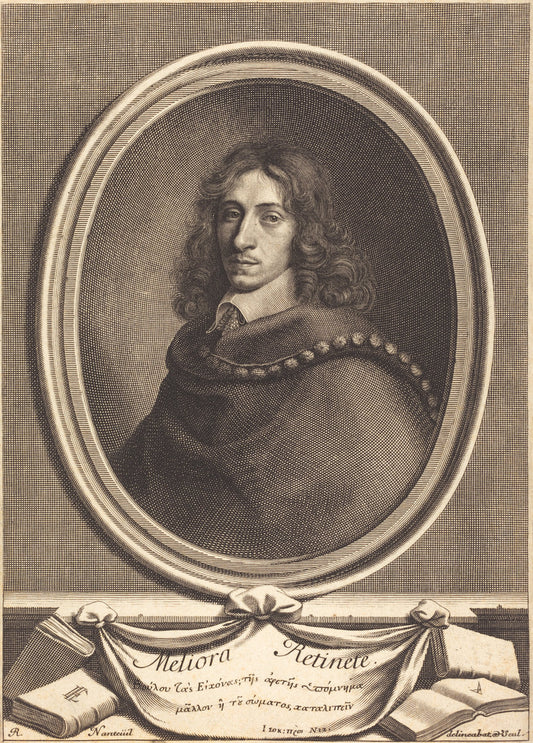 John Evelyn by Robert Nanteuil (French, 1623 - 1678), 16X12"(A3)Poster Print