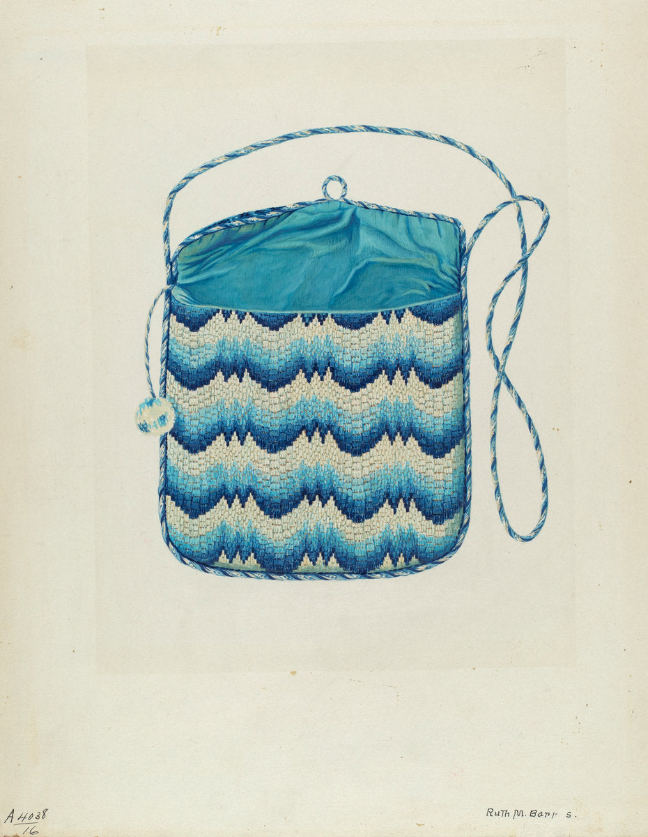 Purse by Ruth M. Barnes (American, active c. 1935), 16X12"(A3)Poster Print