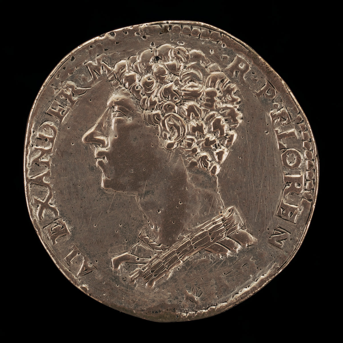 Alessandro de' Medici, 1512-1537, 1st Duke of Florence 1523 [obverse] by Benvenuto Cellini (Florentine, 1500 - 1571), 16X12"(A3)Poster Print