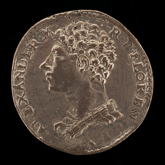 Alessandro de' Medici, 1512-1537, 1st Duke of Florence 1523 [obverse] by Benvenuto Cellini (Florentine, 1500 - 1571), 16X12"(A3)Poster Print