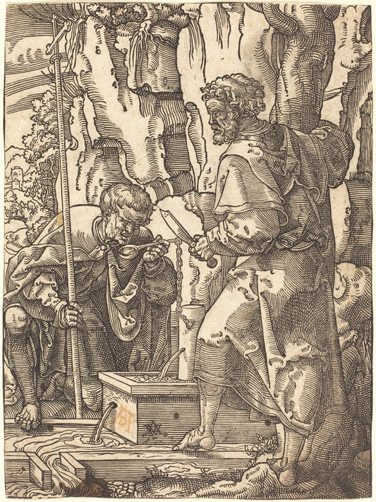 Saints Philip and Bartholomew by a Spring by Anton Woensam (German, active c. 1500 - 1541), 16X12"(A3)Poster Print