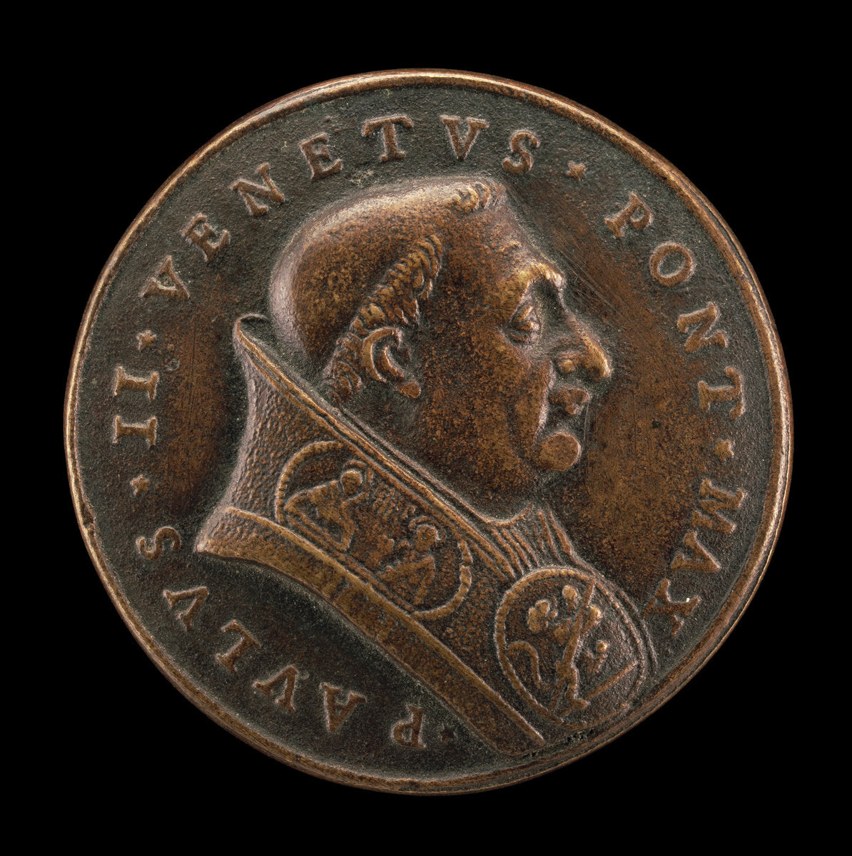 Paul II (Pietro Barbo, 1417-1471), Pope 1464 [obverse] by Girolamo Paladino (Roman, 1647 - 1689), 16X12"(A3)Poster Print