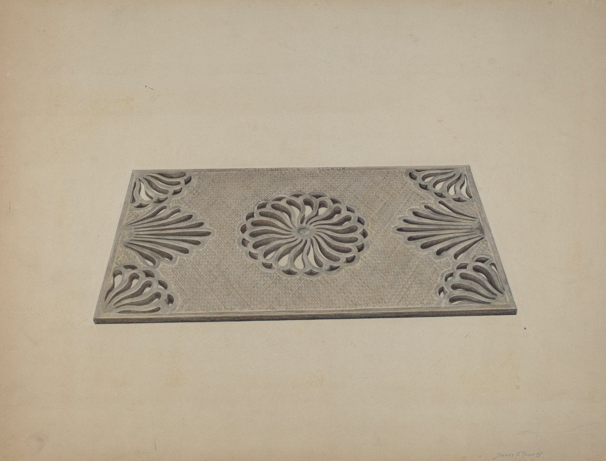 Sidewalk Grating by Sydney Roberts (American, active c. 1935), 16X12"(A3)Poster Print