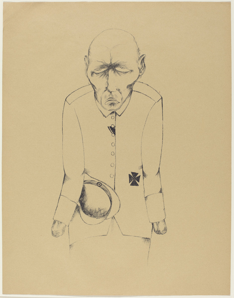 Der Erwerbslose (The Unemployed Man) by Heinrich Hoerle (German, 1895 - 1936), 16X12"(A3)Poster Print