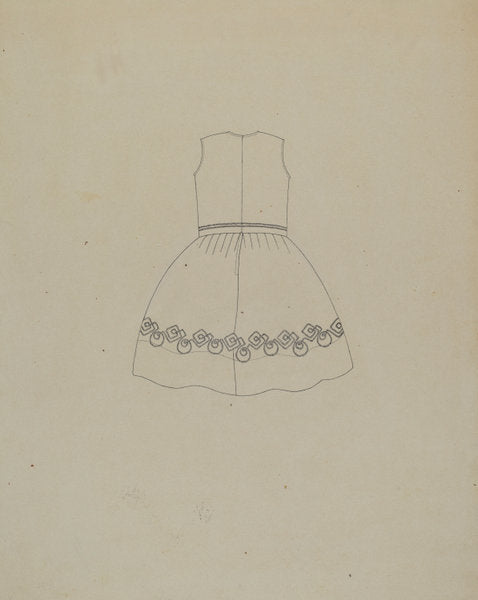 Child's Dress by Mae A. Clarke (American, active c. 1935), 16X12"(A3)Poster Print