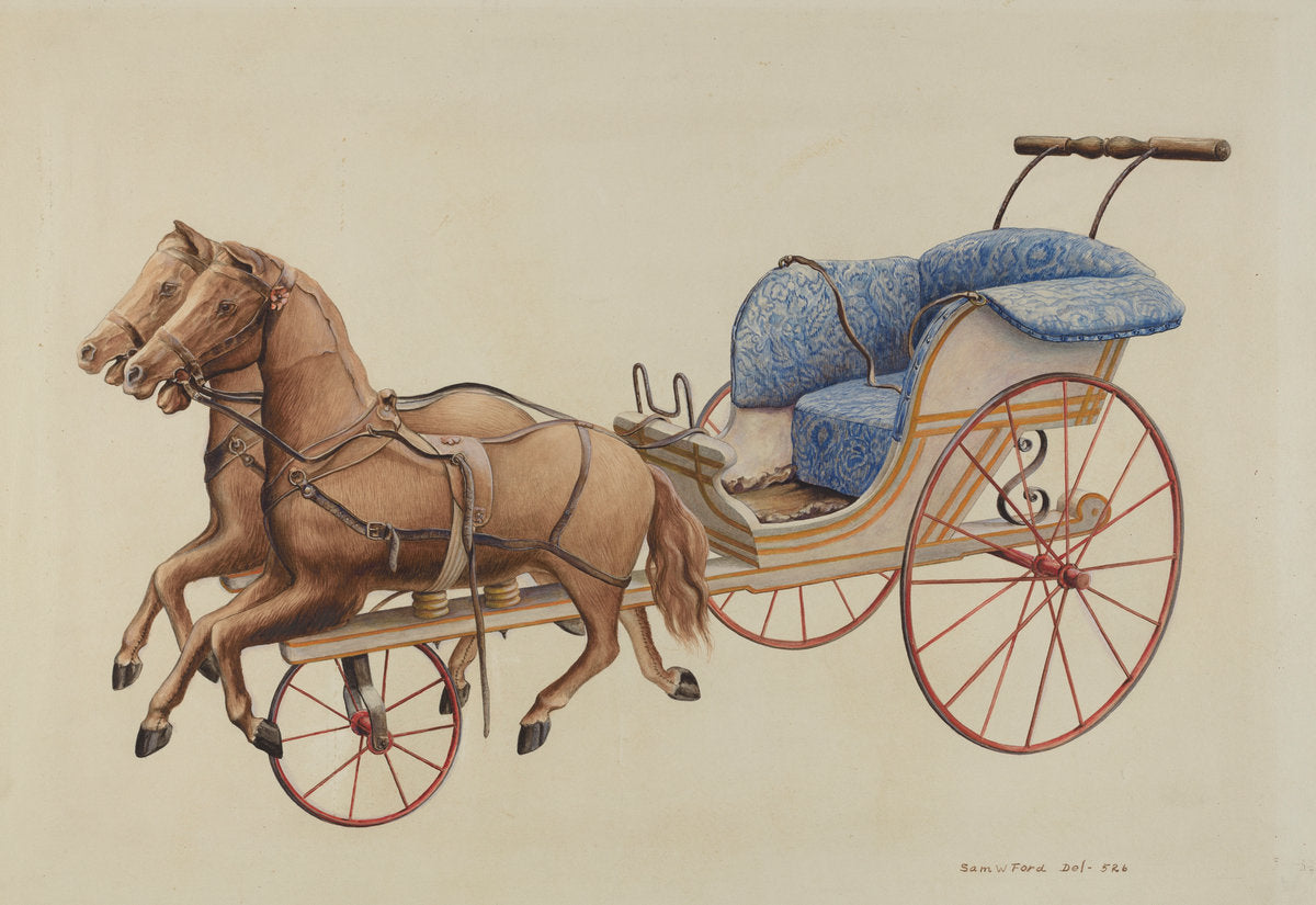 Doll Carriage by Samuel W. Ford (American, active c. 1935), 16X12"(A3)Poster Print