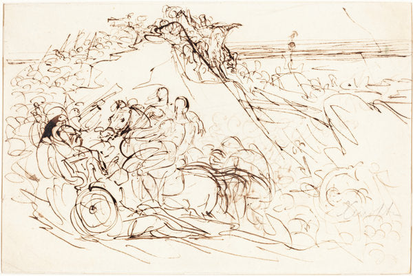 Xenophon and the Greeks Sighting the Sea [recto] by Benjamin Robert Haydon (British, 1786 - 1846), 16X12"(A3)Poster Print