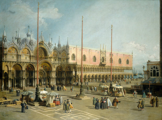 The Square of Saint Mark's, Venice by Canaletto (Italian, 1697 - 1768), 16X12"(A3)Poster Print