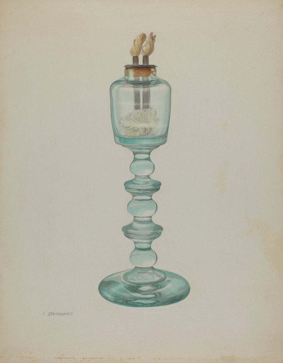 Whale Oil Lamp by Isidore Steinberg (American, active c. 1935), 16X12"(A3)Poster Print