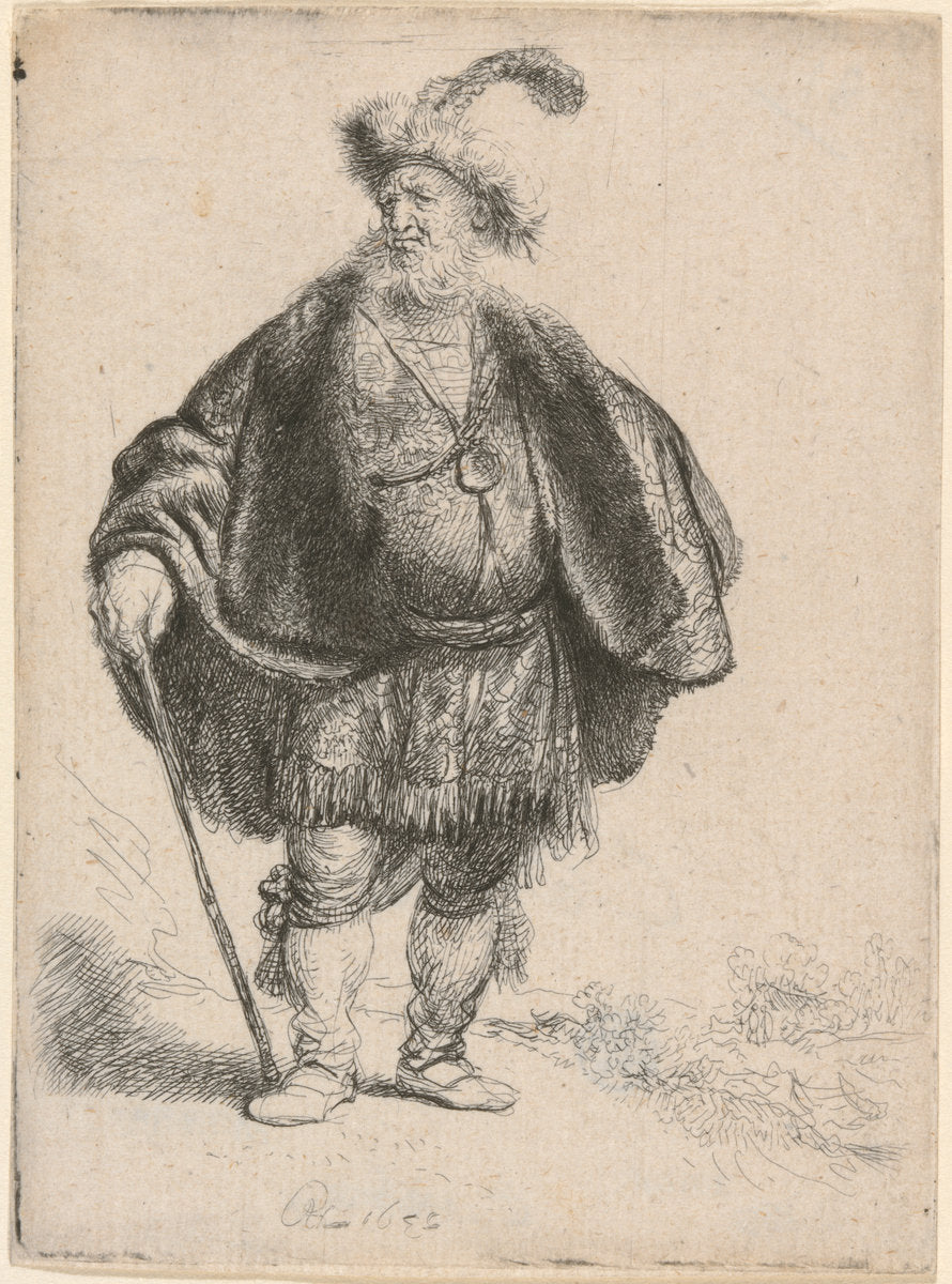 The Persian by Rembrandt van Rijn (Dutch, 1606 - 1669), 16X12"(A3)Poster Print