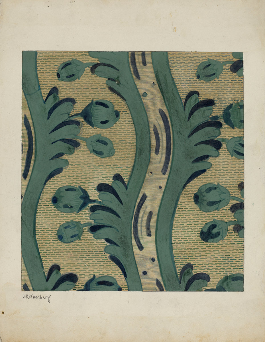 Wall Paper by Joseph Rothenberg (American, active c. 1935), 16X12"(A3)Poster Print