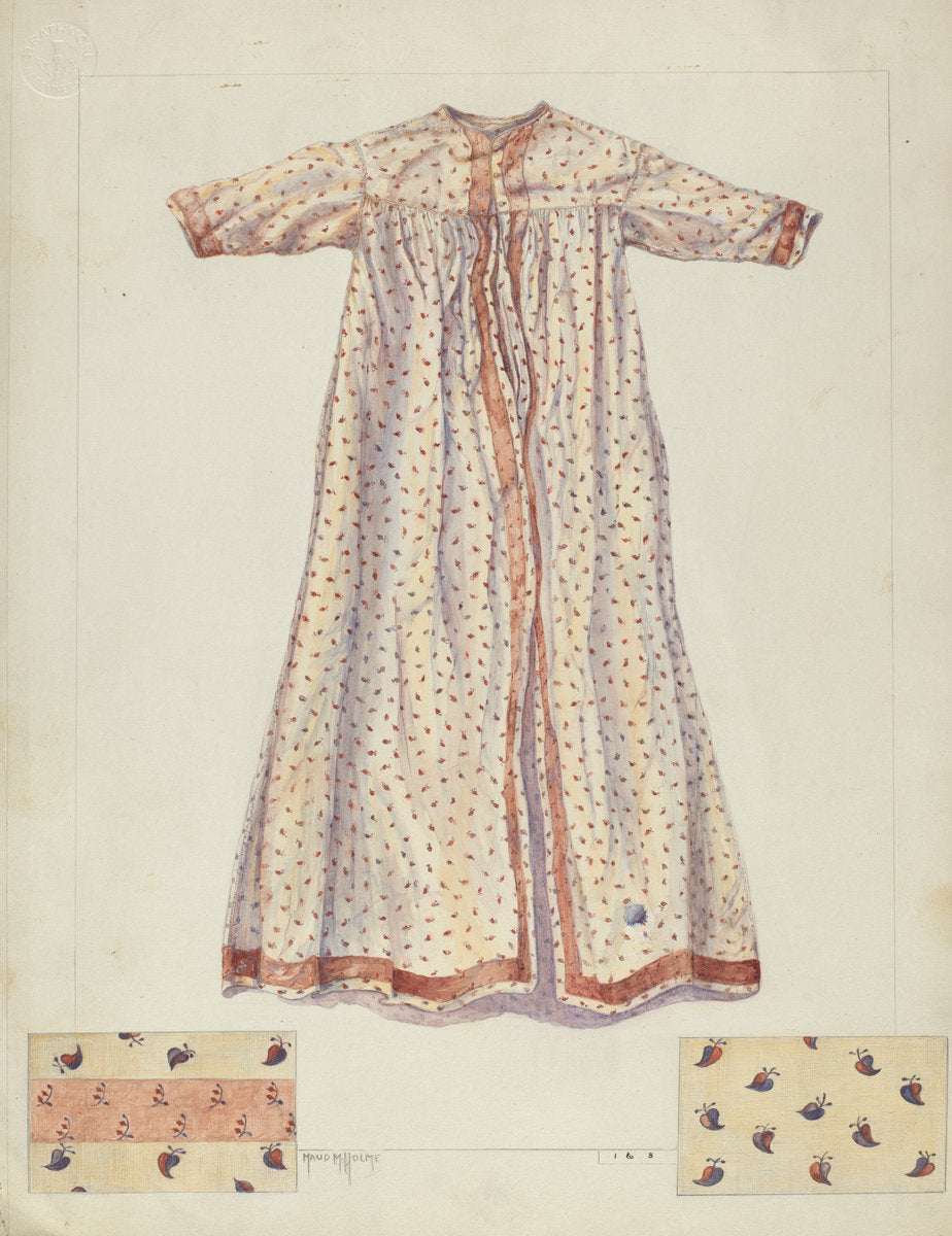 Baby's Nightgown by Maud M. Holme (American, active c. 1935), 16X12"(A3)Poster Print