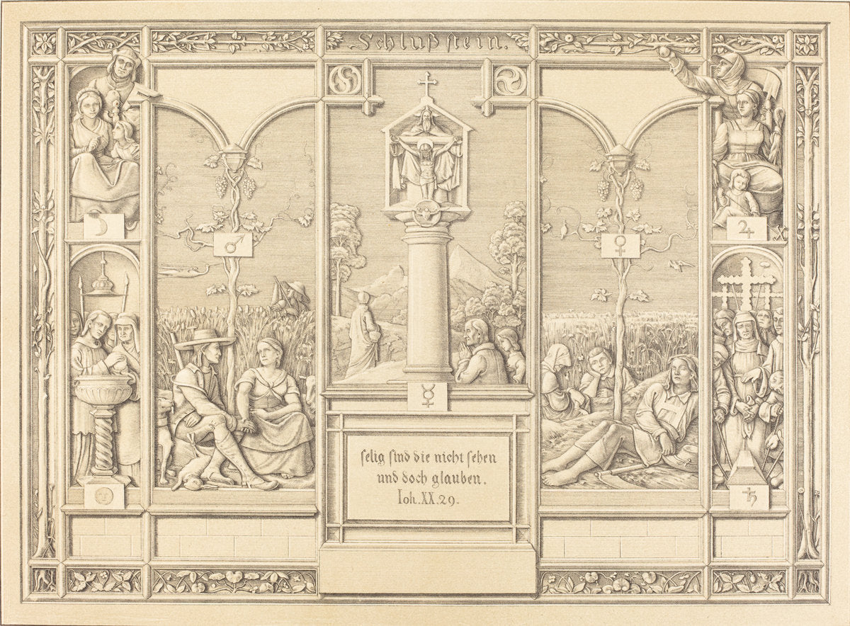 Tailpiece: Selig sind die nicht sehen und doch glauben (Blessed are those who do not by Ferdinand Olivier (German, 1785 - 1841), 16X12"(A3)Poster Print
