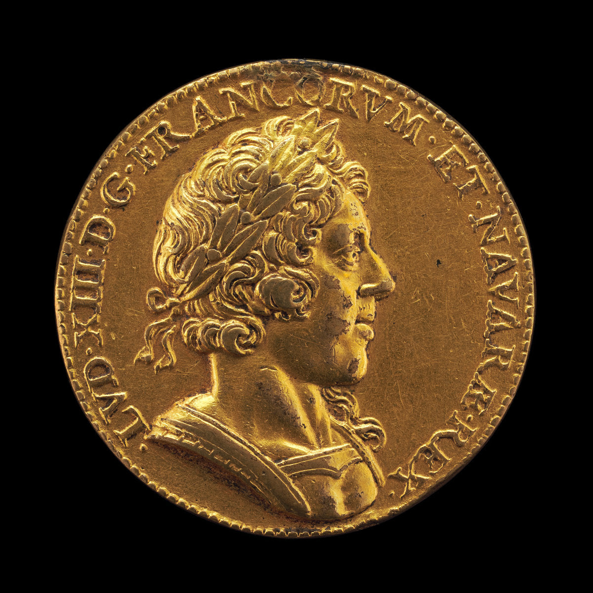 Louis XIII, 1601-1643, King of France 1610 [obverse] by Pierre Regnier (French, c. 1577 - 1640), 16X12"(A3)Poster Print
